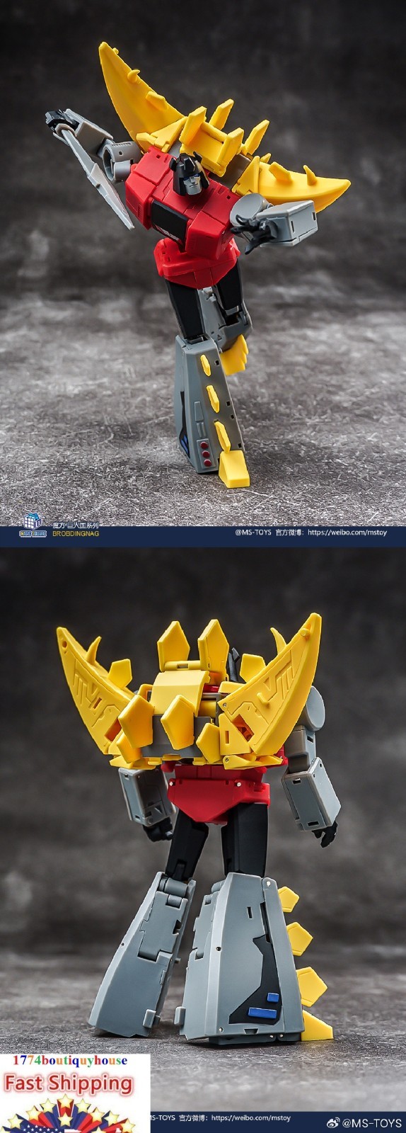 New Transformation Magic Square TOYS MS-B59 G1 Dinobot STEGOSAURUS 15CM USA SELL