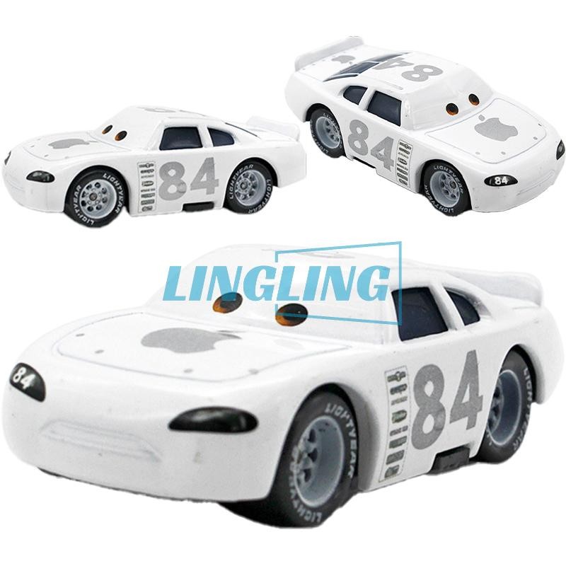 Set of 2 Disney Pixar Cars 1:55 No.84 White Apple Hauler Truck Diecast car Toys~