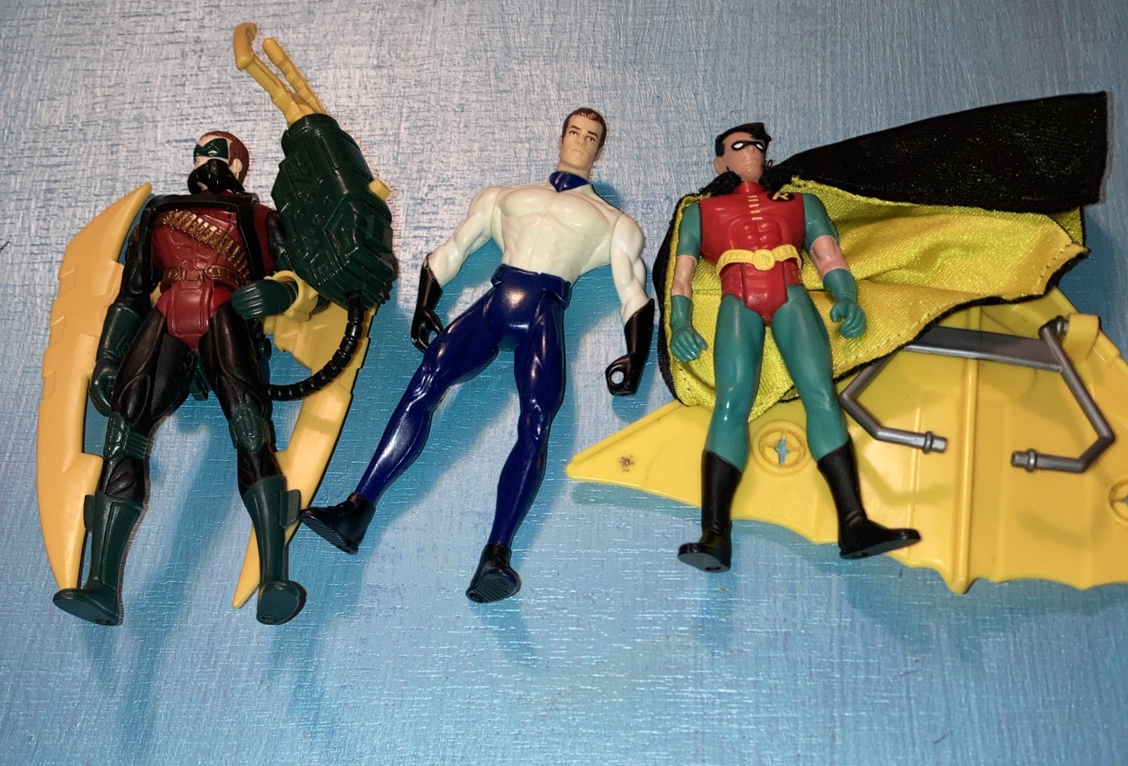 Batman 3 Robin 4.75&Prime; Figures Kenner 90’s Turbo Rider Razor Skate Hydro Claw