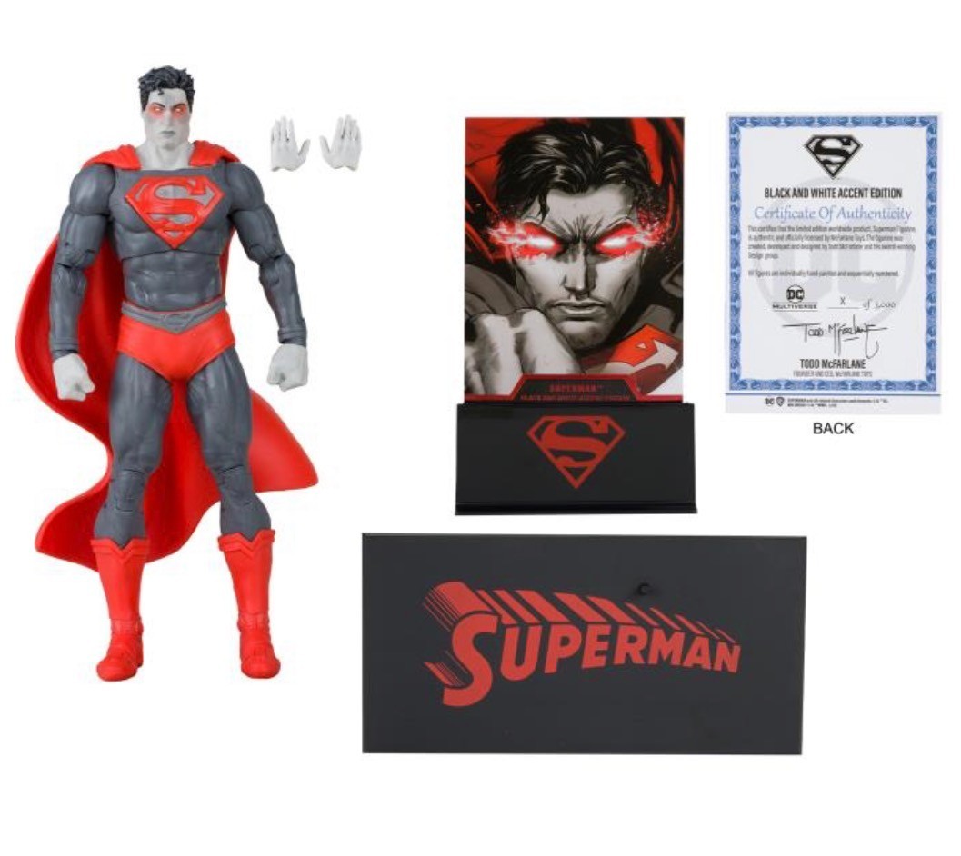 Superman Black Adam Black White Accent edition BBTS 2023 exclusive DC Multiverse