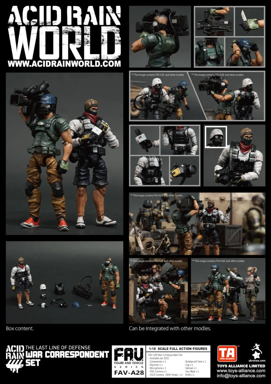 ACID RAIN / ANNEX 2179 1/18: FAV-A28 War Correspondent Set *USA Seller*