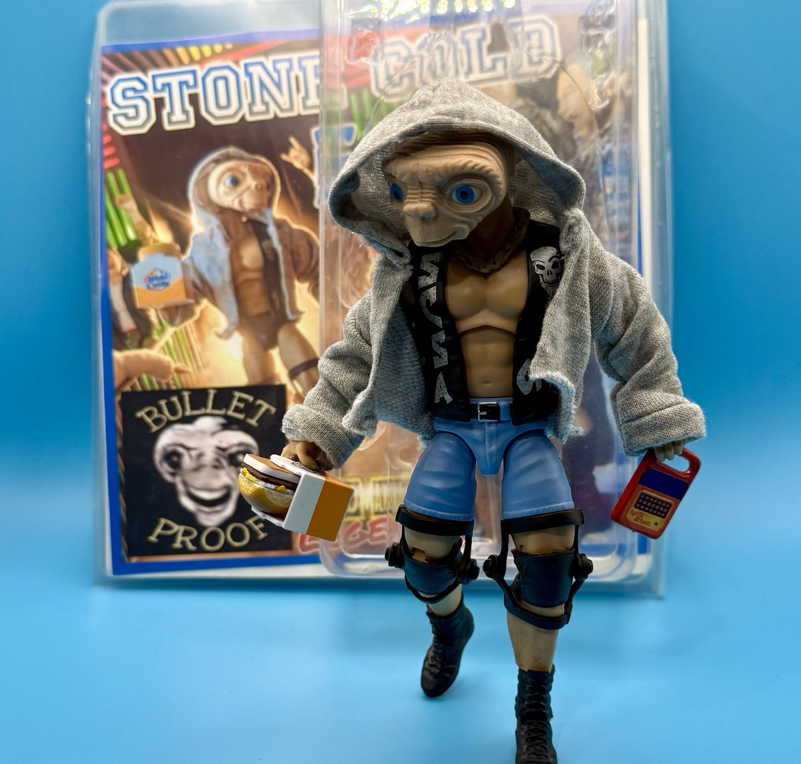 Custom Stone Cold E.T. Action Figure In Resealable Clamshell WWE Elite