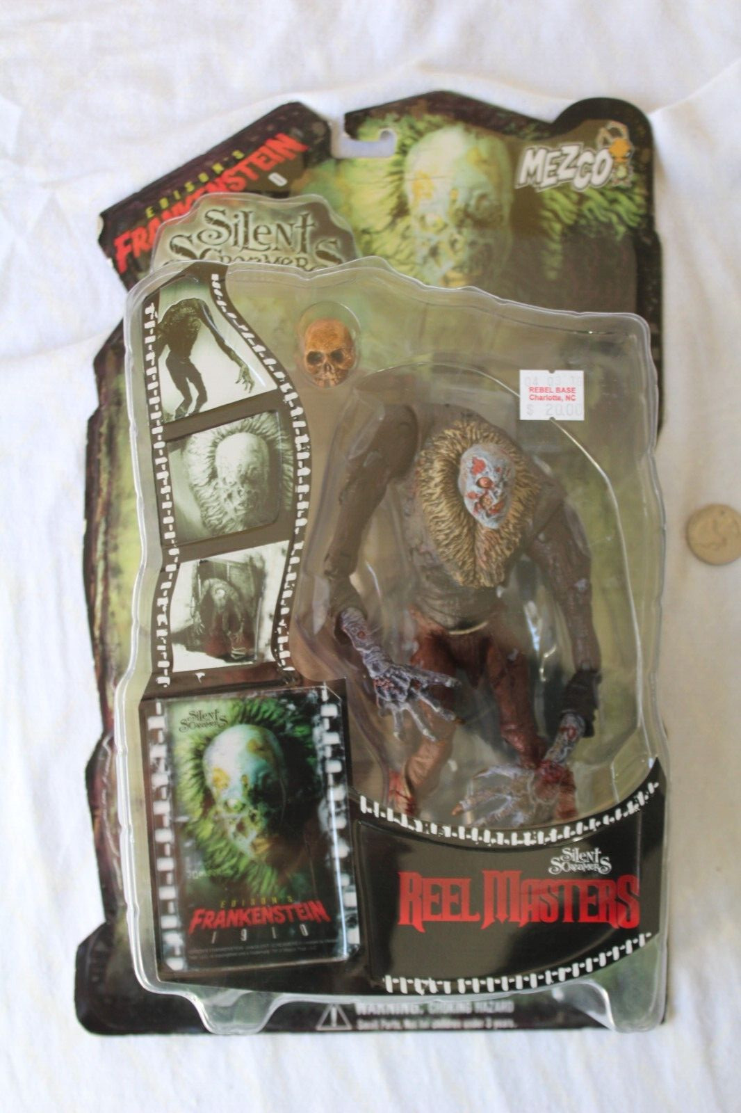 Silent Screamers Reel Masters Edison&rsquo;s Frankenstein 1910 Action Figure Mezco MOC