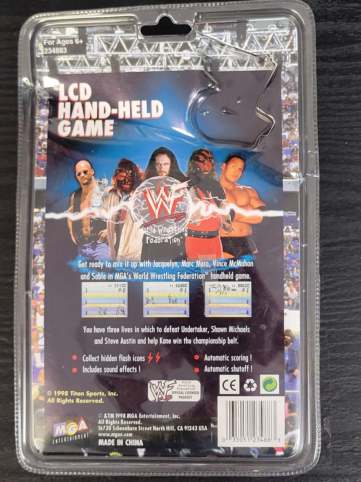 WWF Stone Cold Steve Austin Handheld Electronic MGA LCD Brand New Factory Sealed
