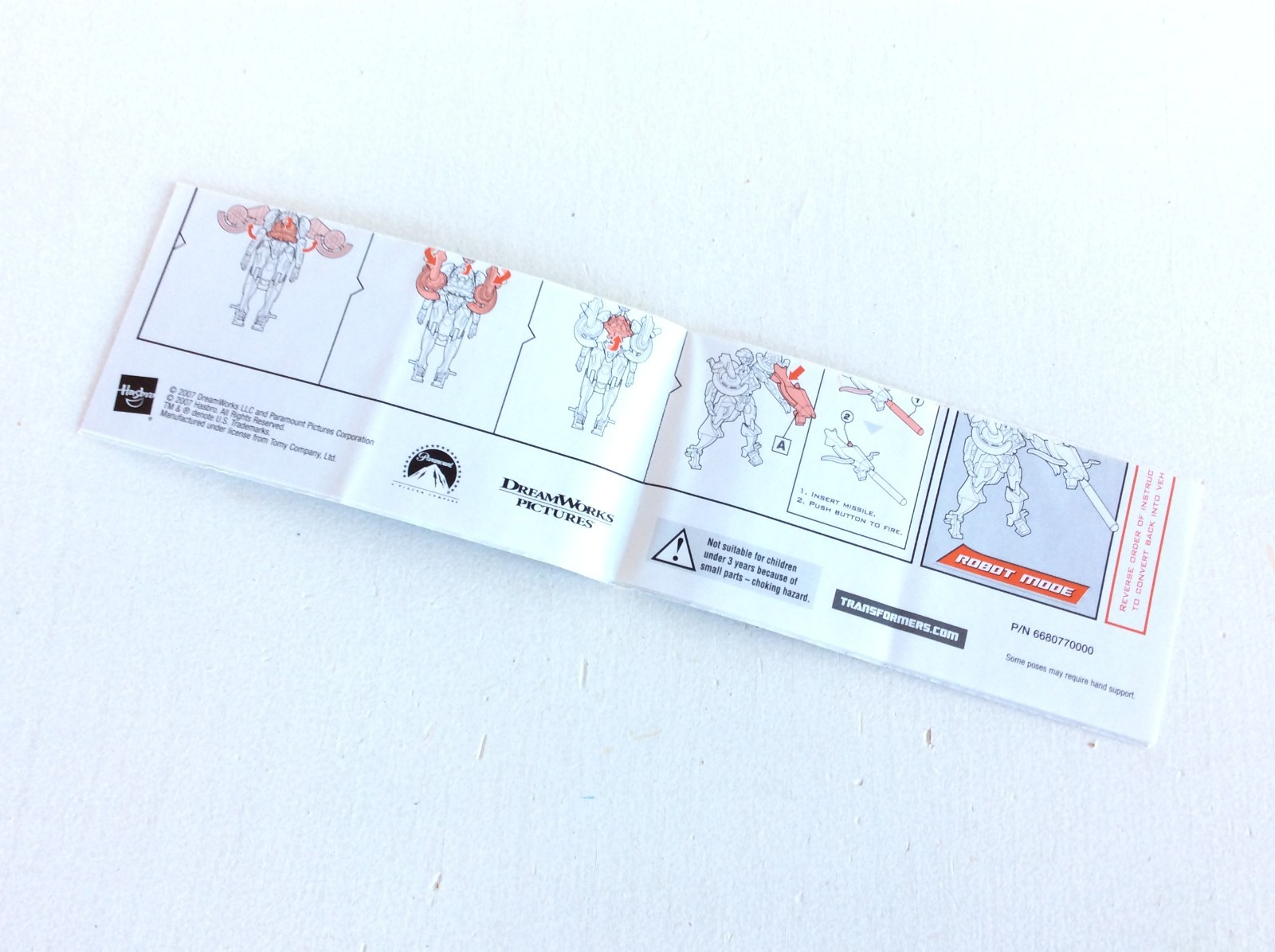 TRANSFORMERS Movie ARCEE Instructions Manual, Deluxe 2007