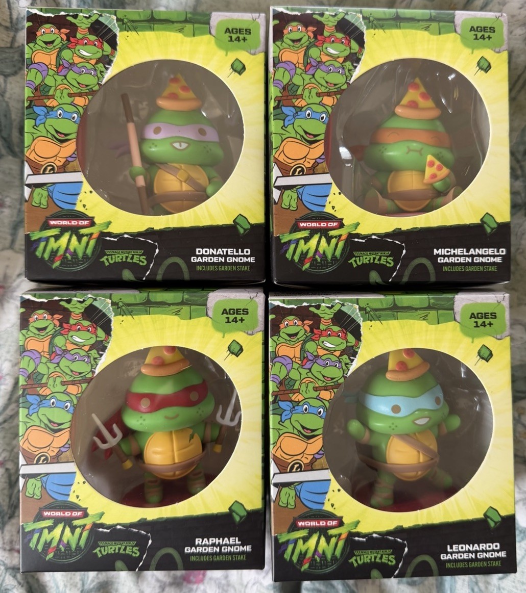TMNT Garden Gnome, Raphael, Donatello, Leonardo & Michelangelo