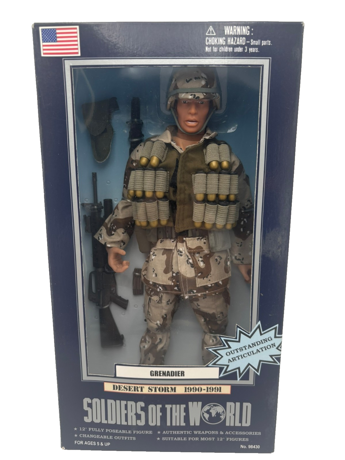 Soldiers of the World – 12&Prime; US Army Grenadier, Desert Storm 1990-91 – NIB