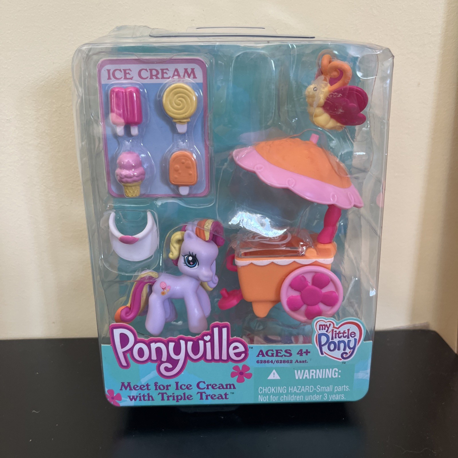 NEW 2006 MY LITTLE PONY PONYVILLE Meet For Ice Cream Triple Treat ~READ~