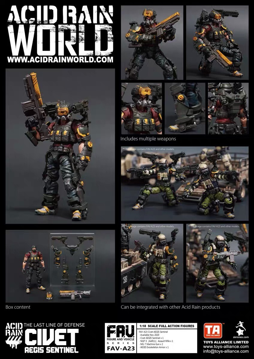 ​Acid Rain WORLD FAV-A23 N.A.U.S Civet Aegis Sentinel Action Figure 1/18