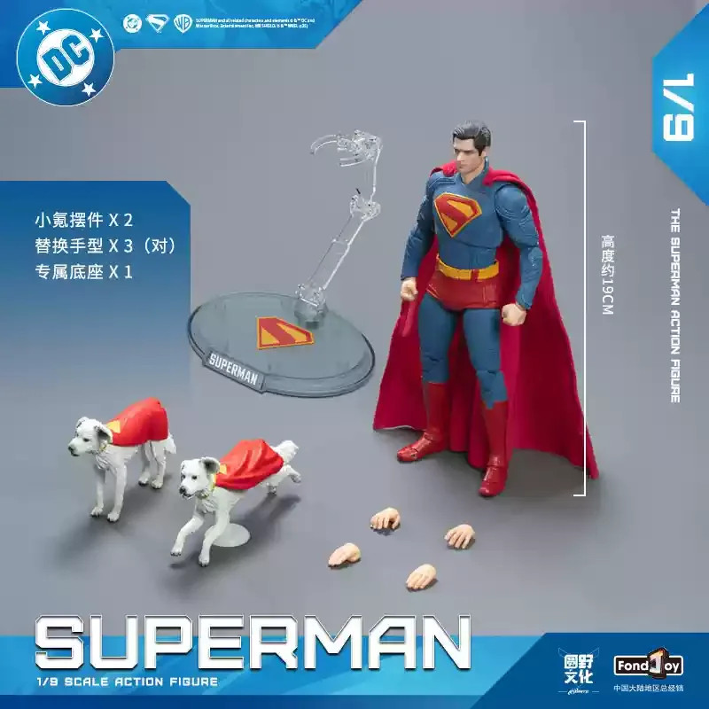 Fondjoy 1:9 Scale DC New Superman Superdog Krypto Action Figure 7&Prime; Gift