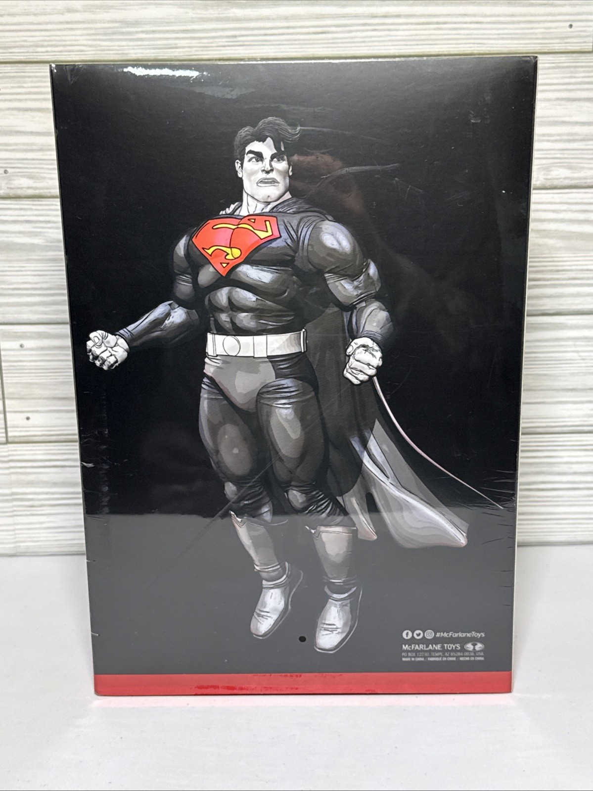 McFarlane Superman (The Dark Knight Returns) Black & White Accent Edition Figure