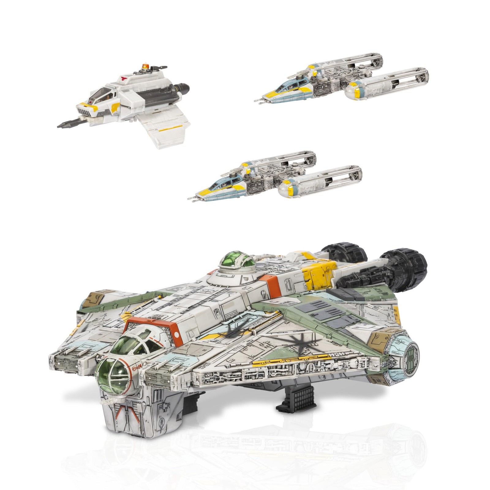 Star Wars Micro Galaxy Squadron Ghost Secret Mission Large Toy Vehicle Bundle