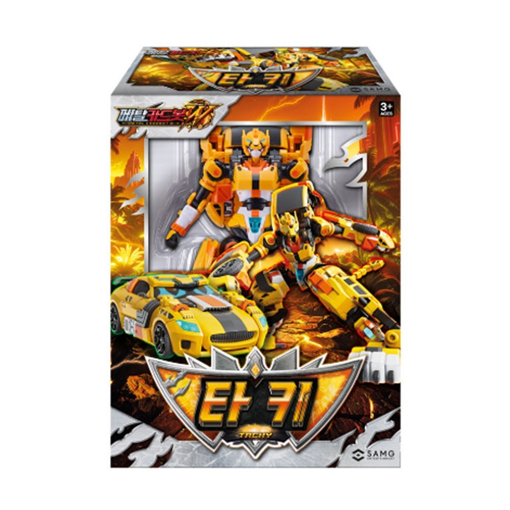 Metal Cardbot W Tachy Korean Transformation Robot Sports Car Toy