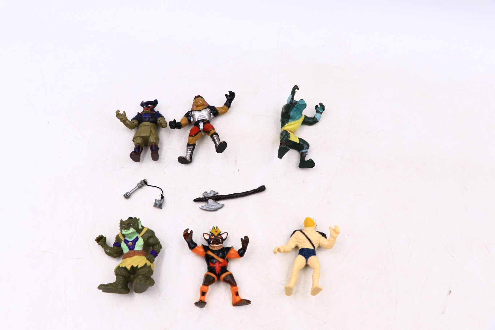 Thundercats Telepix Mini PVC Figures Grune Vultureman Reptilian Weapons