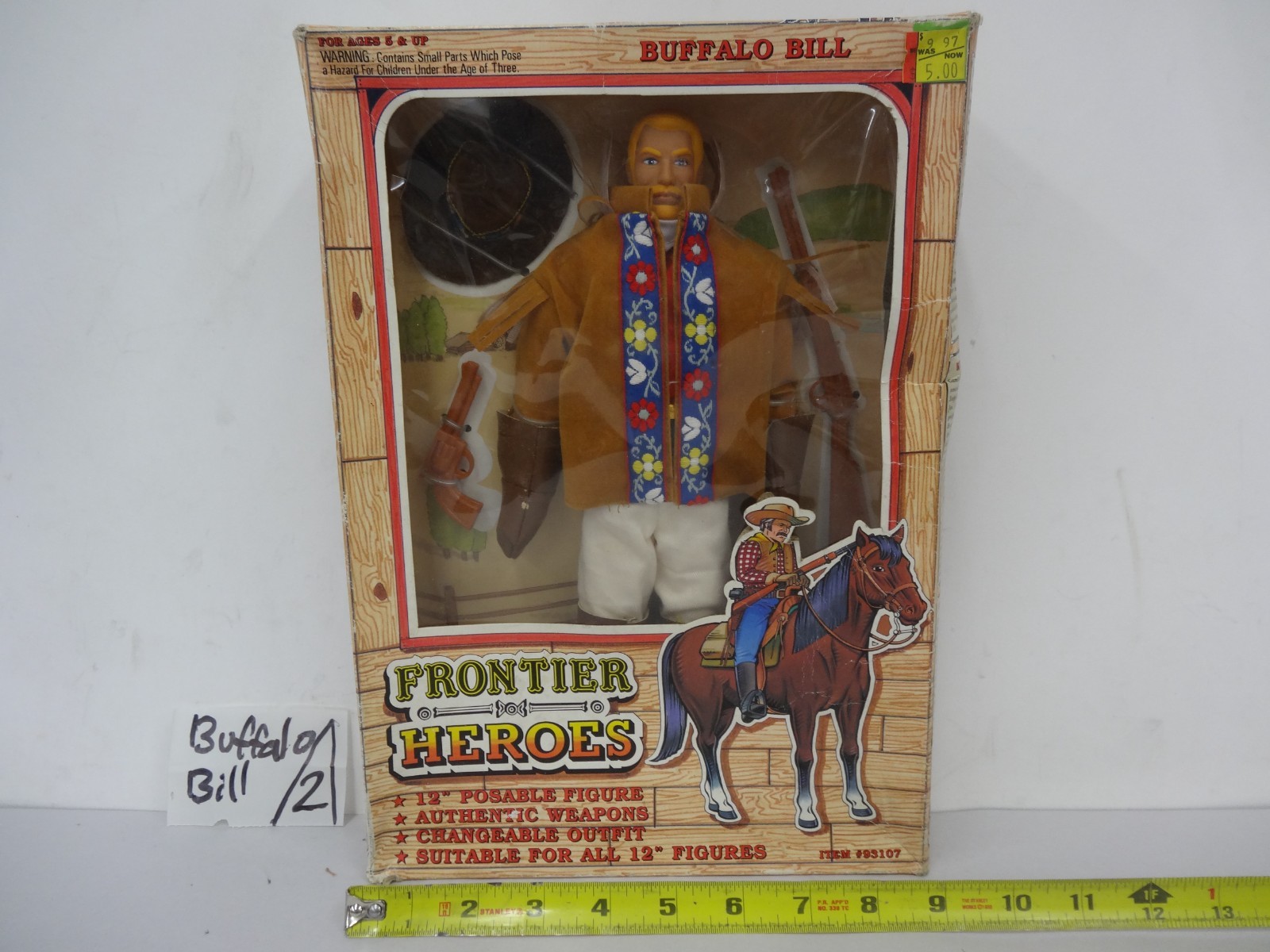 Buffalo Bill Frontier Heroes 1993 12&Prime; action figure