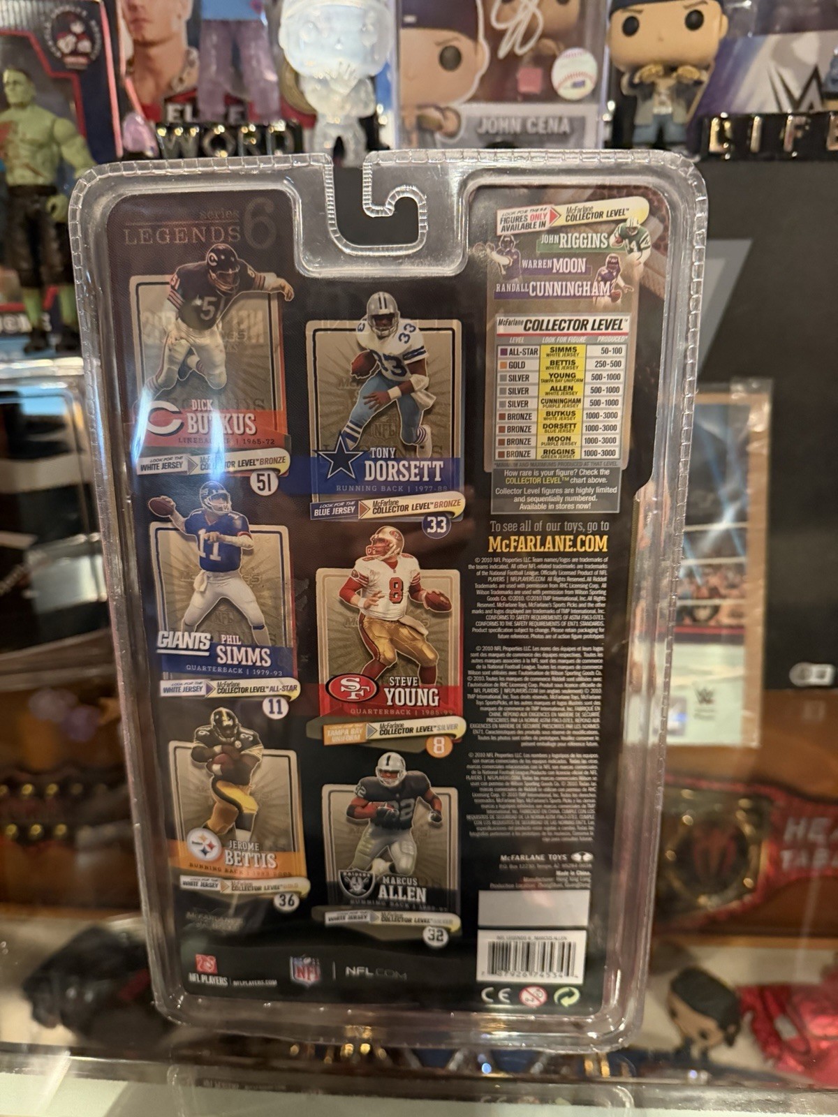 NFL McFARLANE MARCUS ALLEN #32 RAIDERS LEGENDS Series 6 Black Jersey HOF
