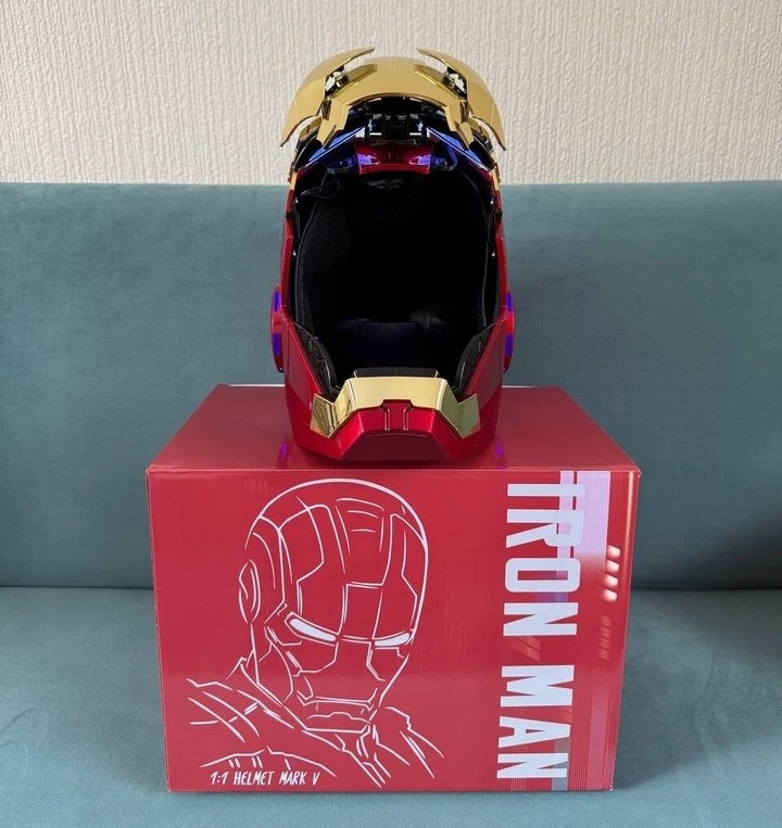 US Iron Man Full Black MK5 Helmet Autoking Wearable Voice-control Transform Mask