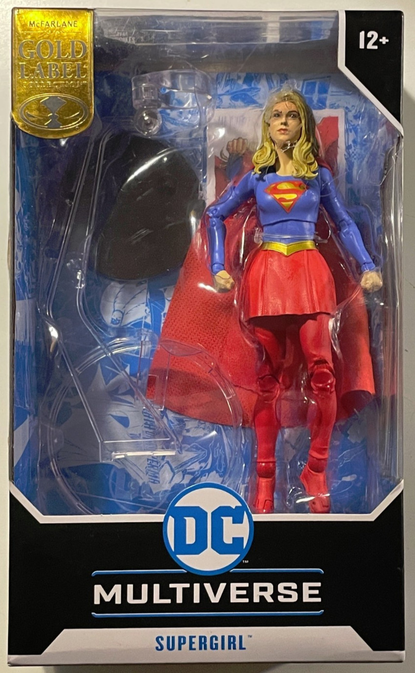 NEW IN BOX Supergirl Figure DC Multiverse McFarlane Gold Label Collection DAMAGE