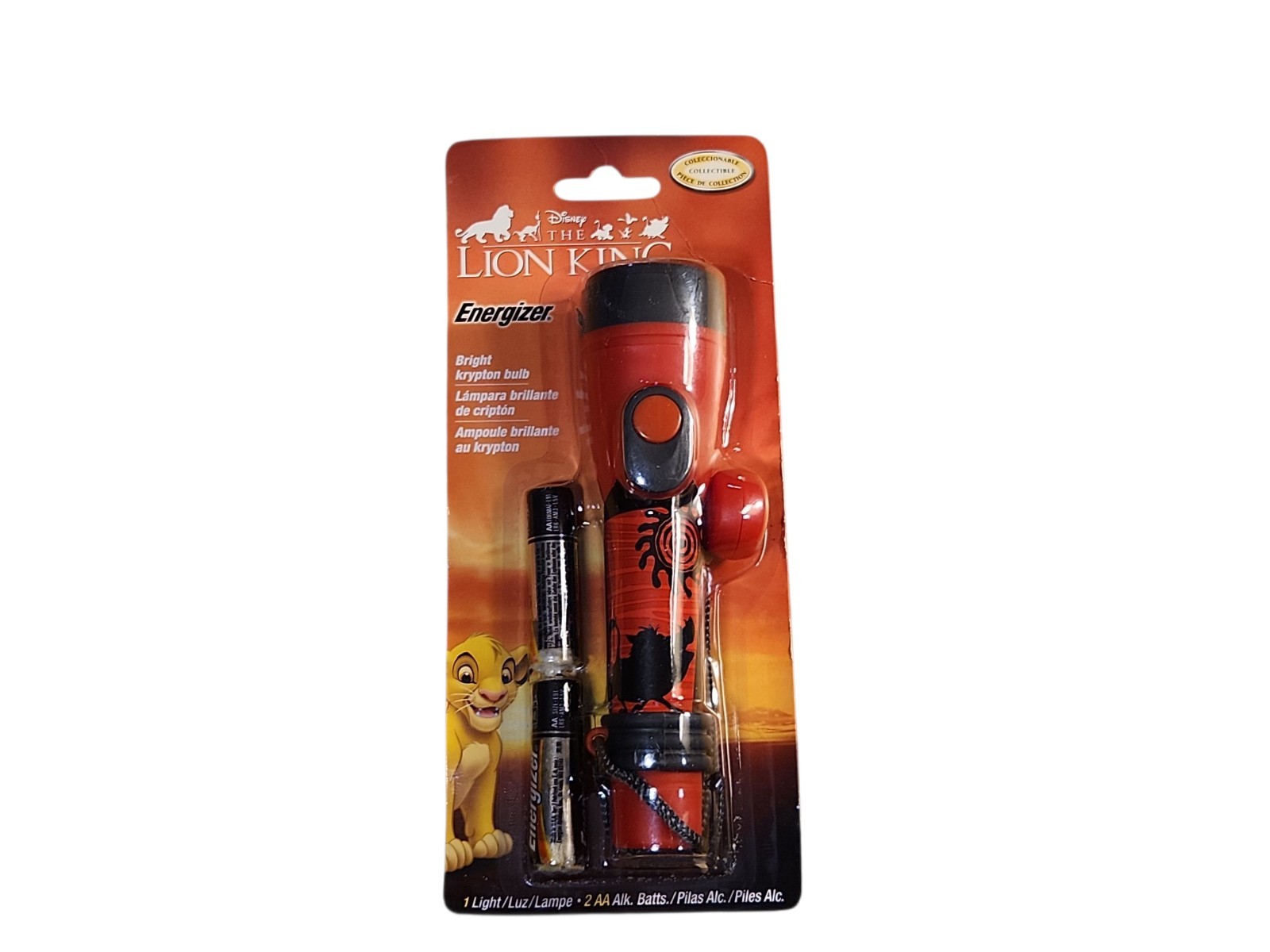 Disney The Lion King Flashlight Energizer 2003 Read