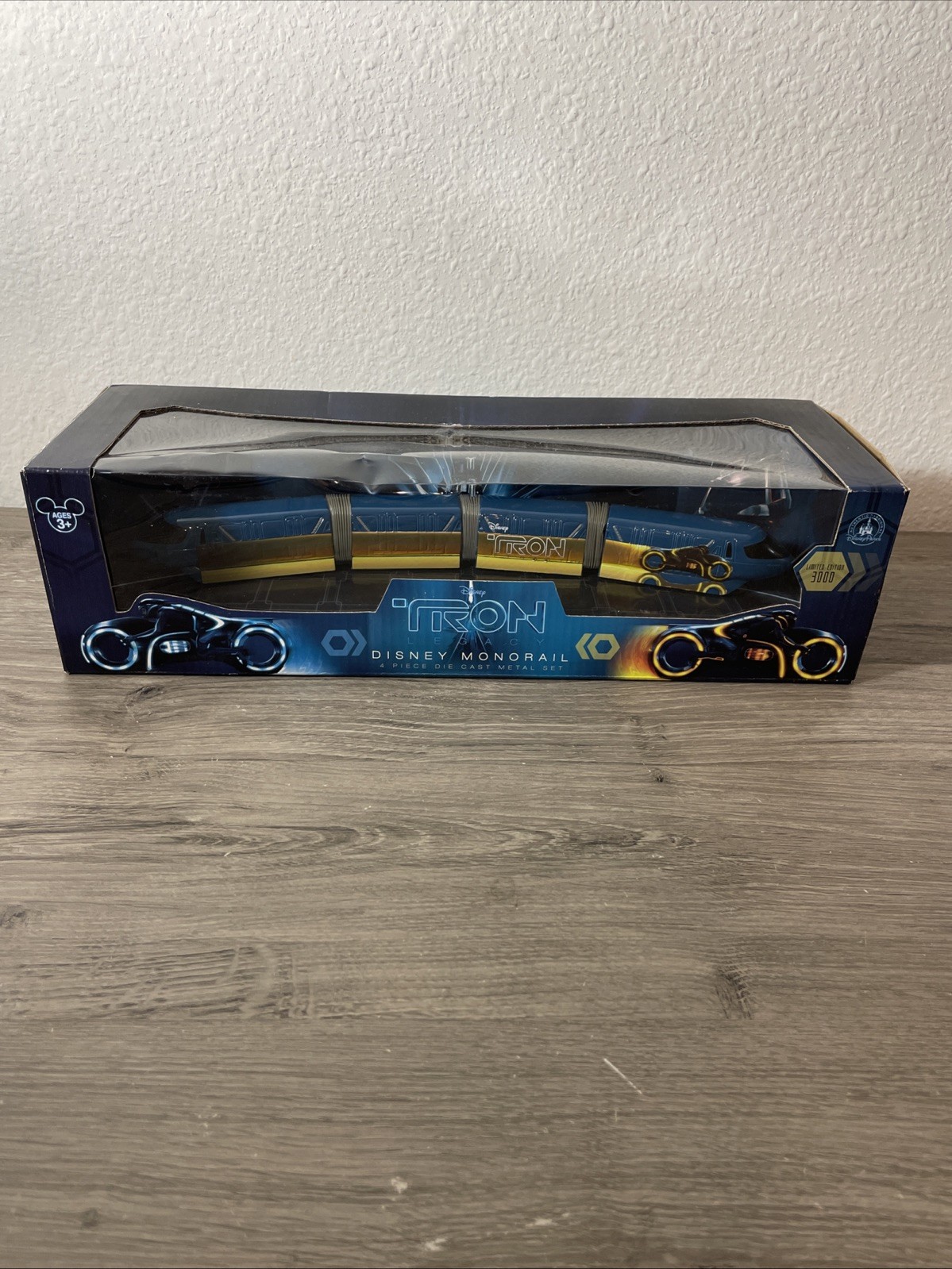 Disney Parks Tron Legacy Monorail 4 Piece Die Cast Metal Set Ares Limited ED.