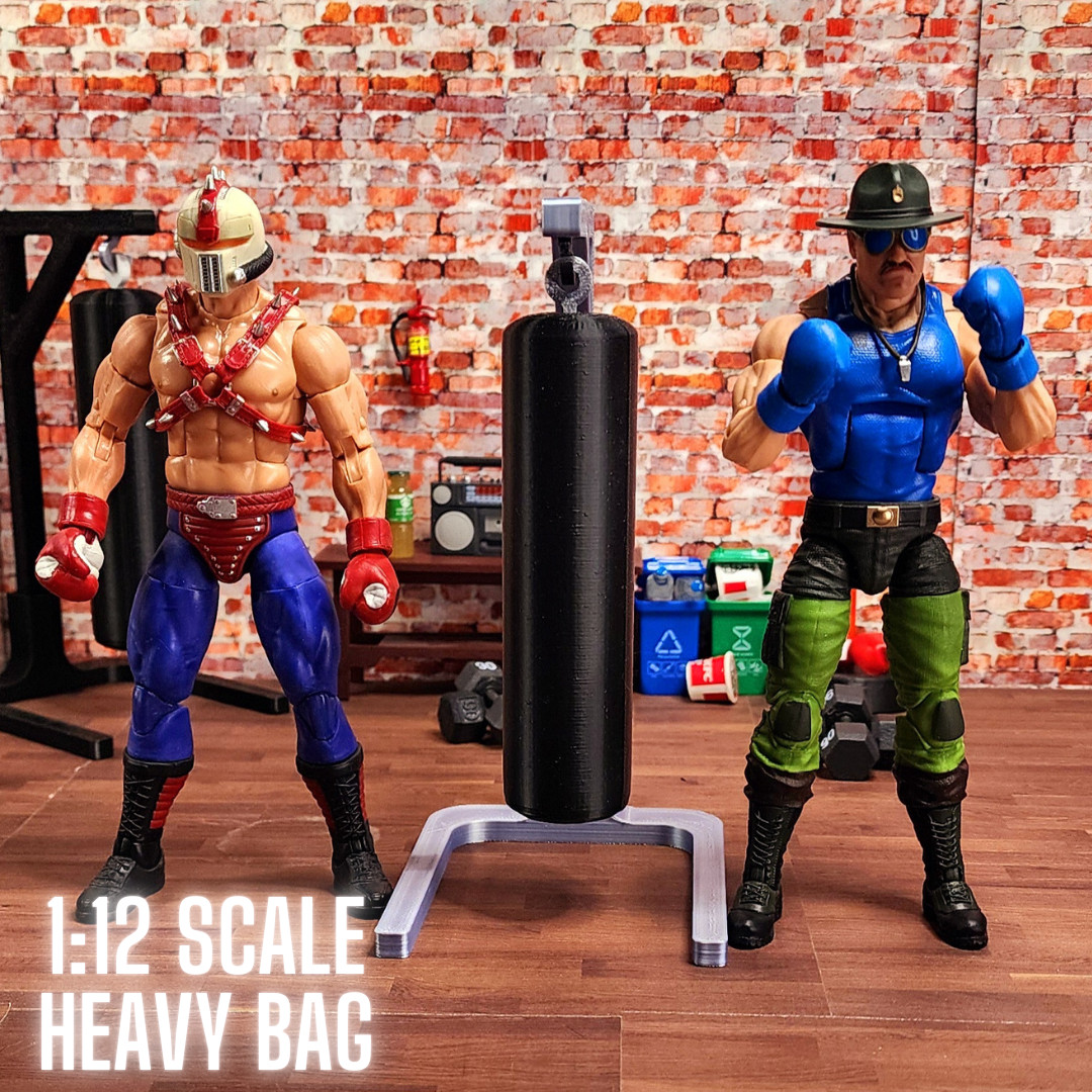 1 HEAVY BAG Silver & Black For 1:12 Scale Figures, Custom Design, For Gi Joe