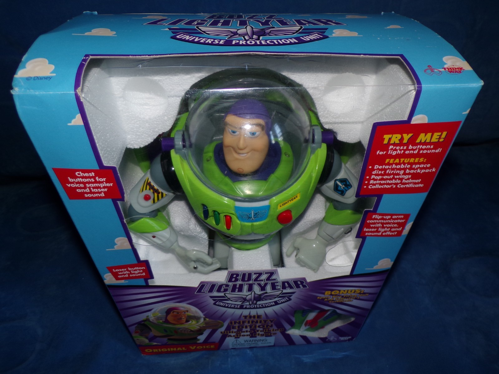 Buzz Lightyear The Infinity Edition Ultimate Talking action figure NIOP 1998