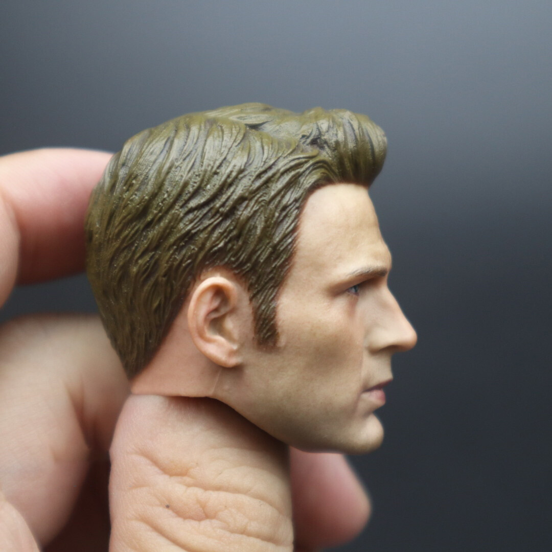 1/6 Scale Chris Evans Steve Captain Head Carving Sculpt Model Toys