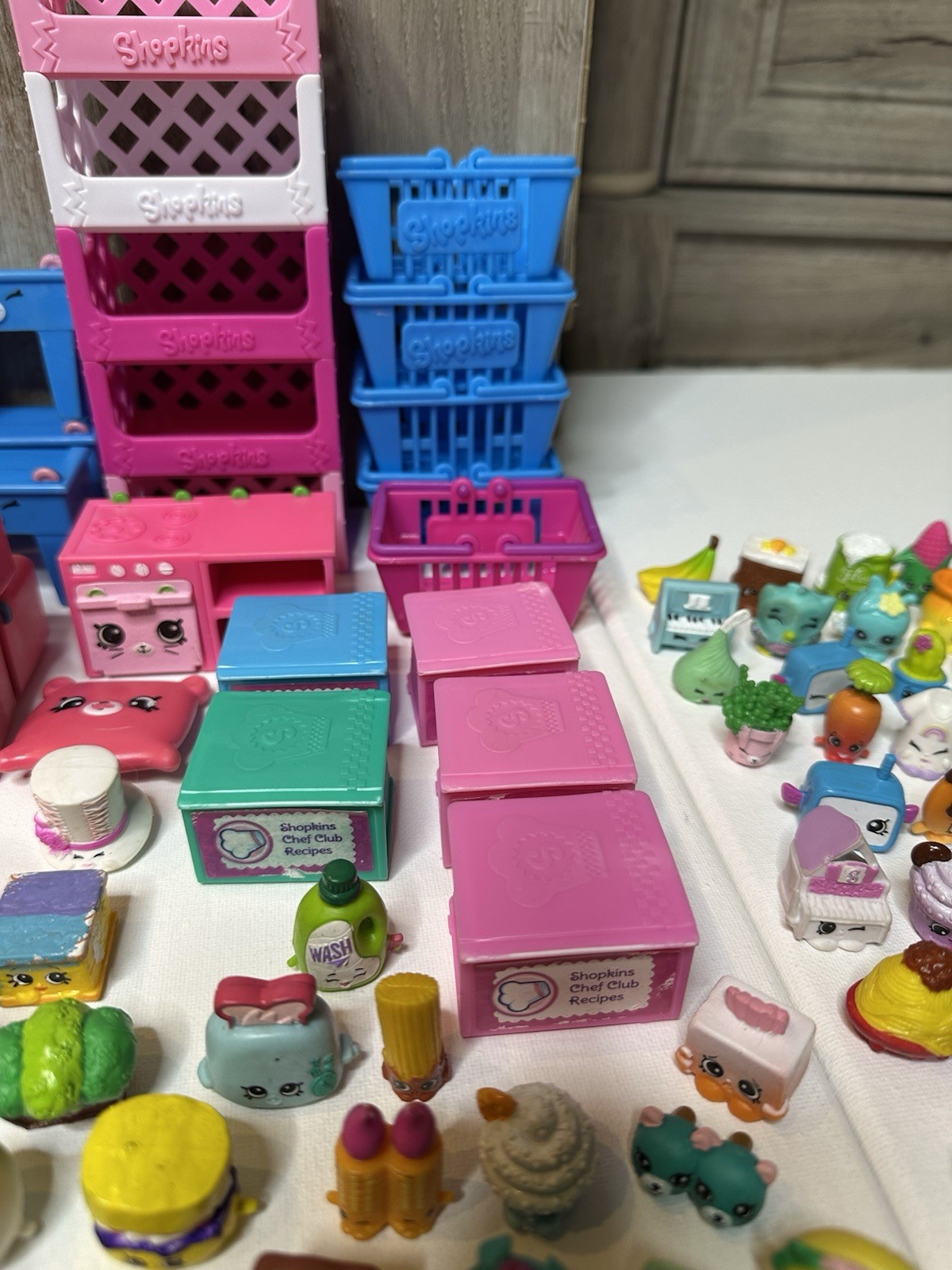 Huge Shopkins Mixed Lot 361 Pieces 250+ Figures Happy Places Shopville Furniture