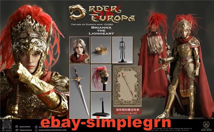POP COSTUME THE ERA OF EUROPA WAR Lionheart Brianna 1/6 Figure 100% Fine Copper