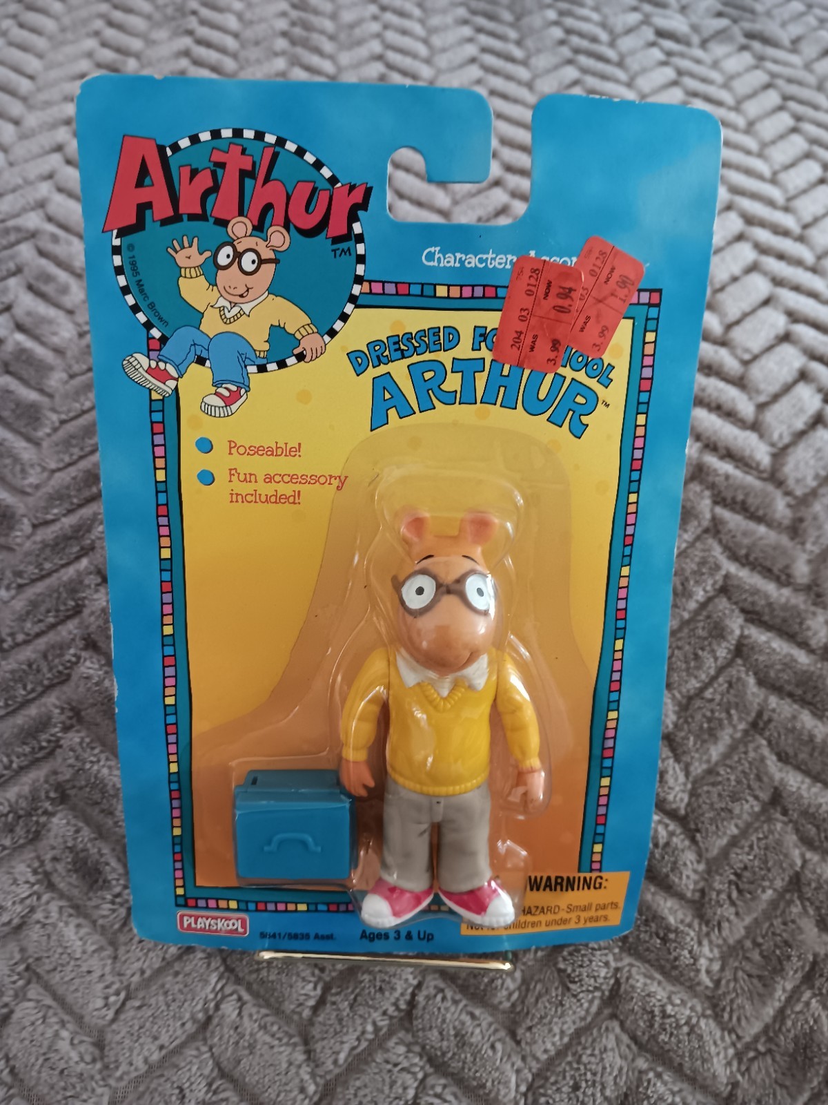 Playschool Vtg 1996 Arthur Figurine Toy Unopened Dressed For School Read Below