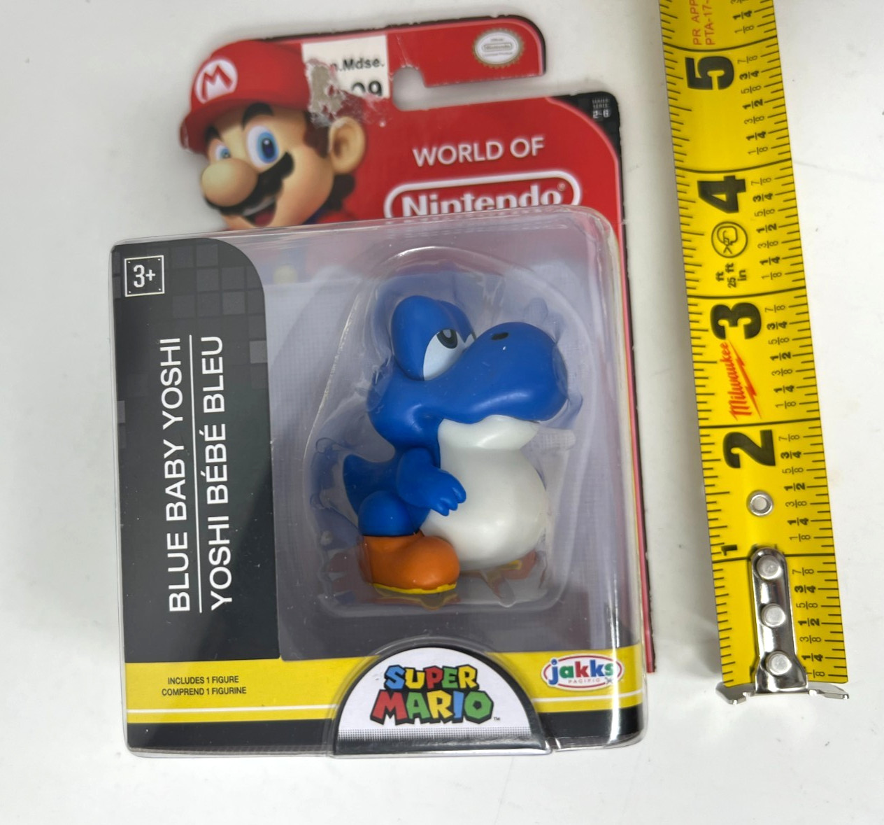 RARE! World of Nintendo 2.5&Prime; BLUE BABY YOSHI Figure Super Mario 2017 in package