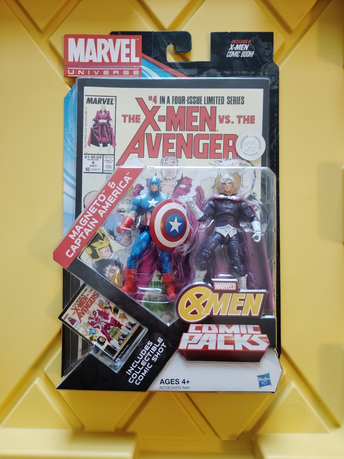 2012 Marvel XMen Comic Packs Magneto & Captain America Action Figures