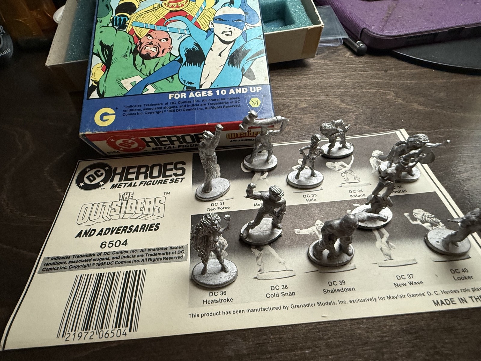 1987 OUTSIDERS Set 6504 Grenadier DC Universe Engraved Master Molds New