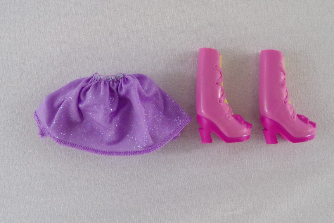 My Little Pony Equestria Girl Replacement Purple Skirt and Pink Yellow Boots EUC