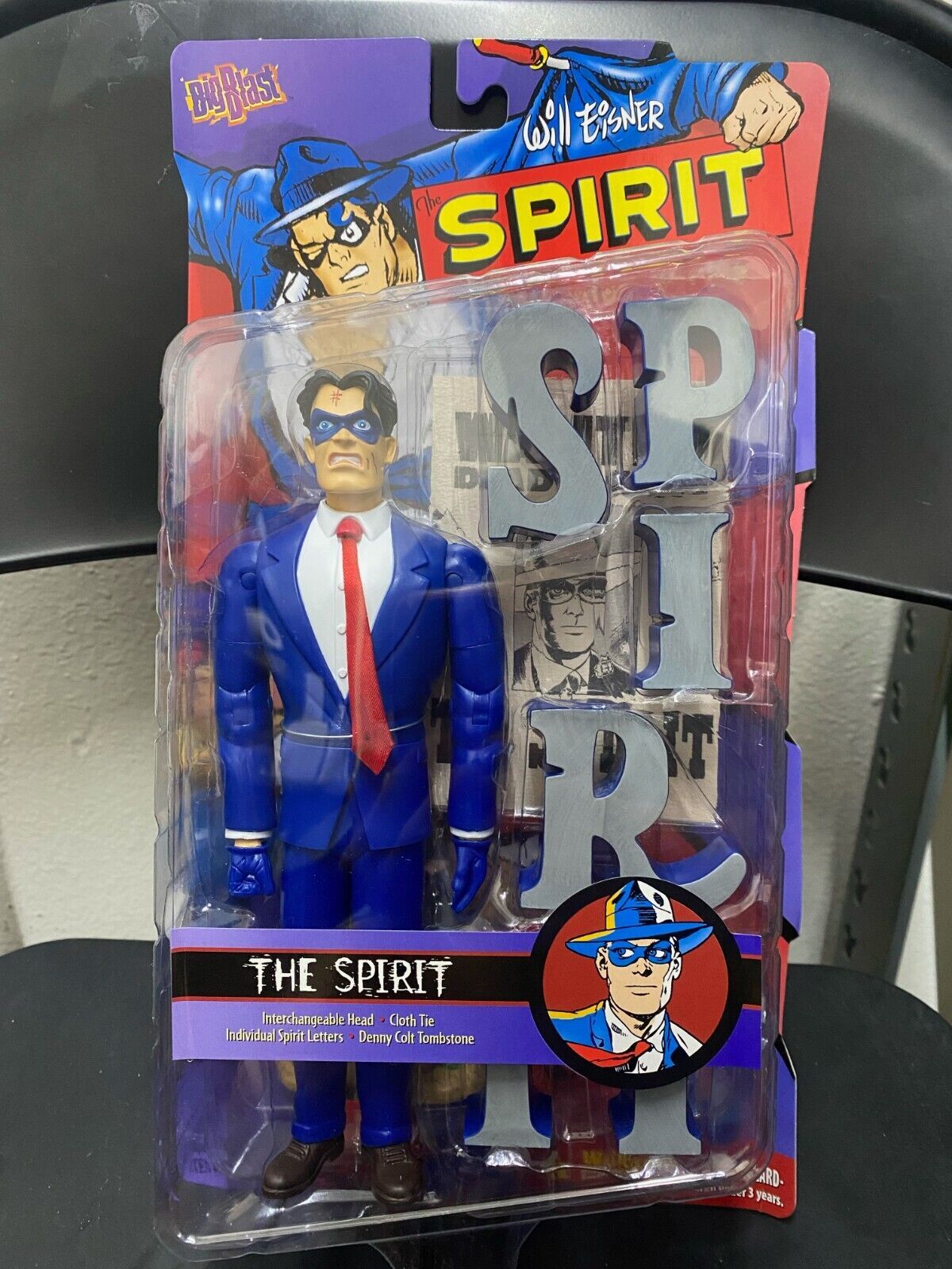 The Spirit Action Figure 8&Prime; Millennium Series Will Eisner 2001 NEW IN PACKAGE