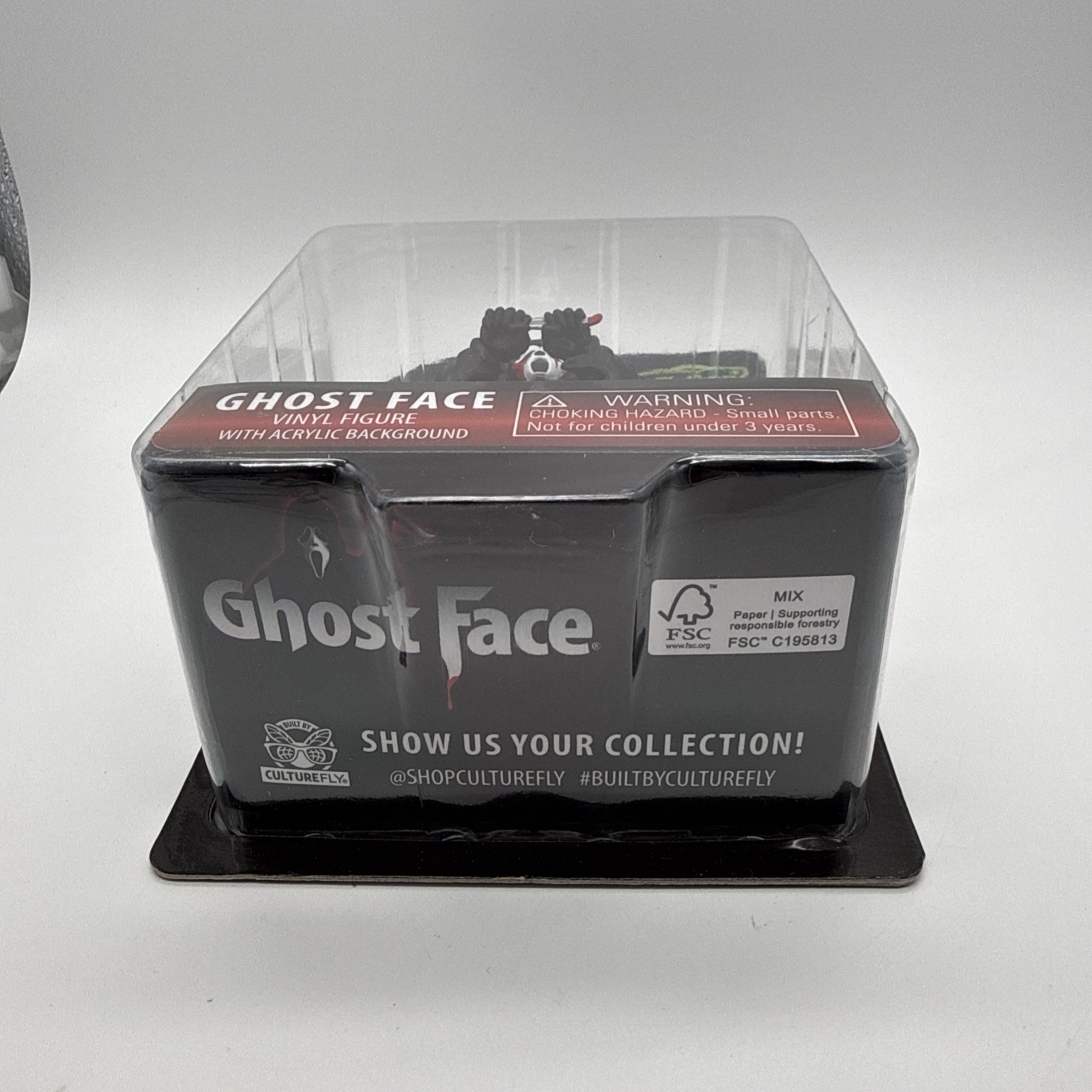 CultureFly Fly Guys GHOST FACE Vinyl Figure with Acrylic Background NEW