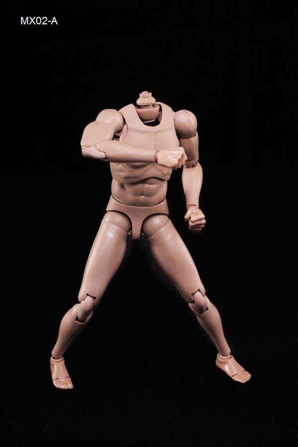 1/6 Male Doll Body Standard Muscle Flexible Model For 12&Prime; Action Figure w/Neck