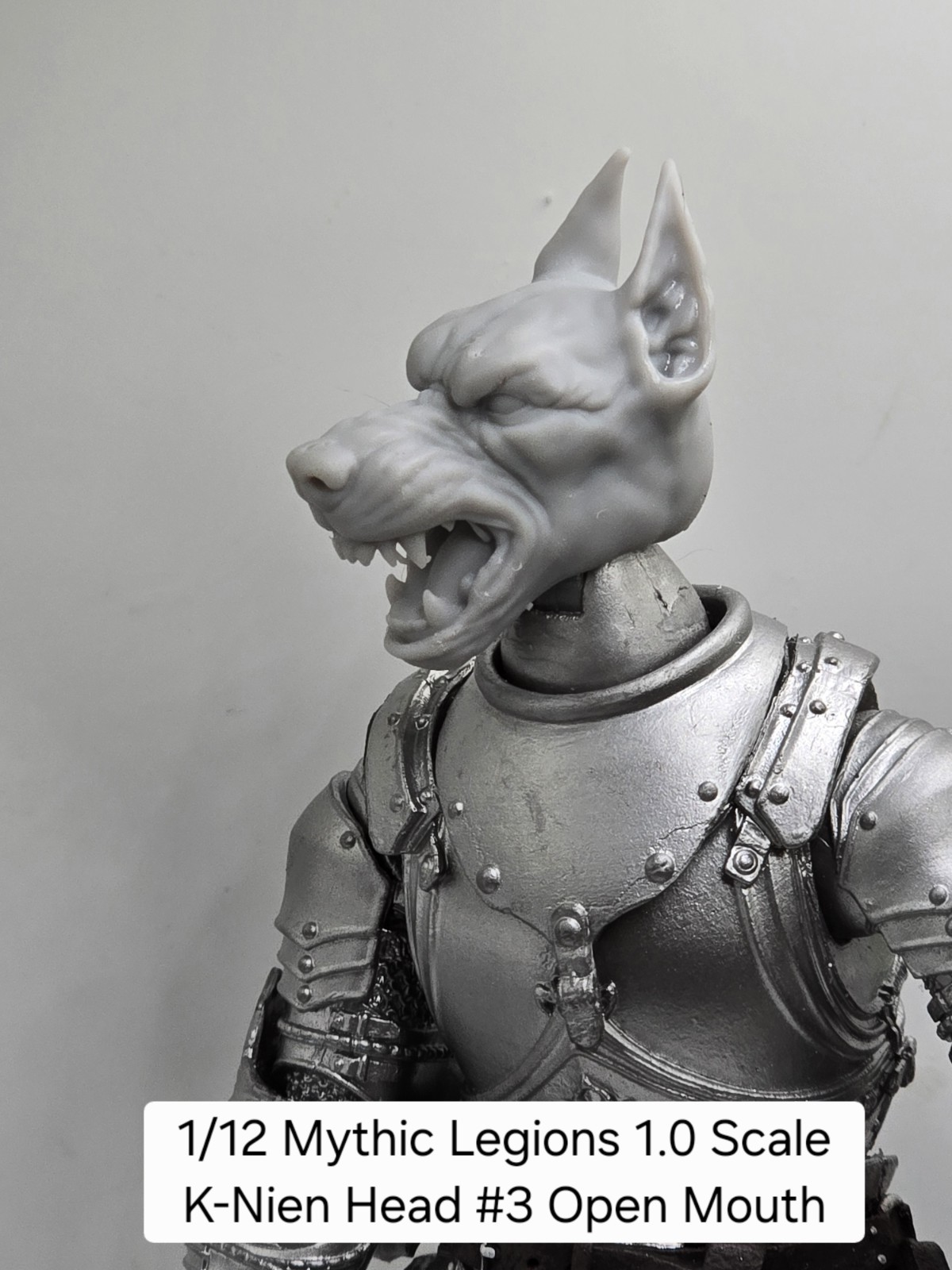 3d Printed 1.0 Head For Mythic Legions 1/12 Scale K-NEIN DOG HEAD #3