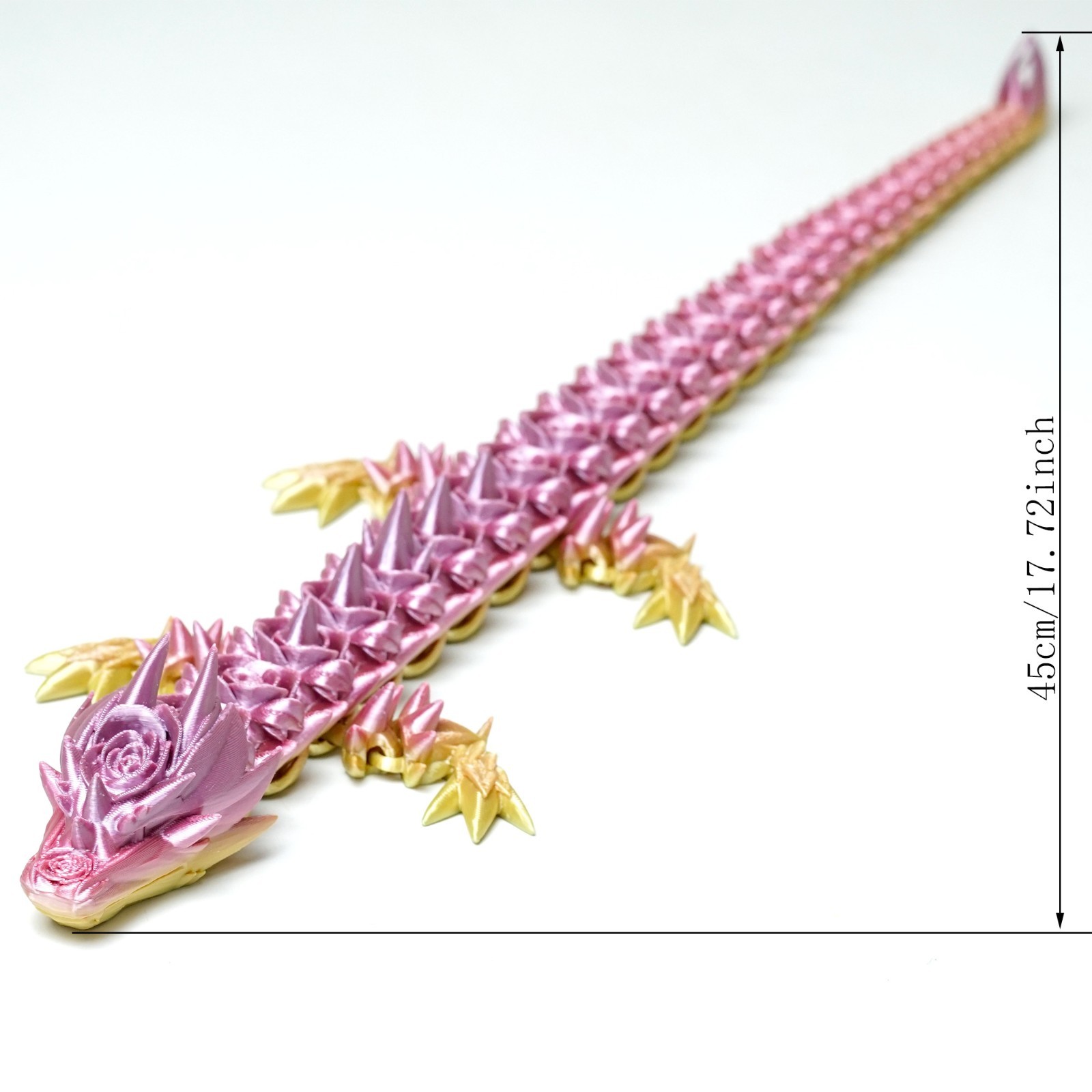 3D Printed Rose Dragon Model,Articulated Animals figure,Fidget Toys Home Decor