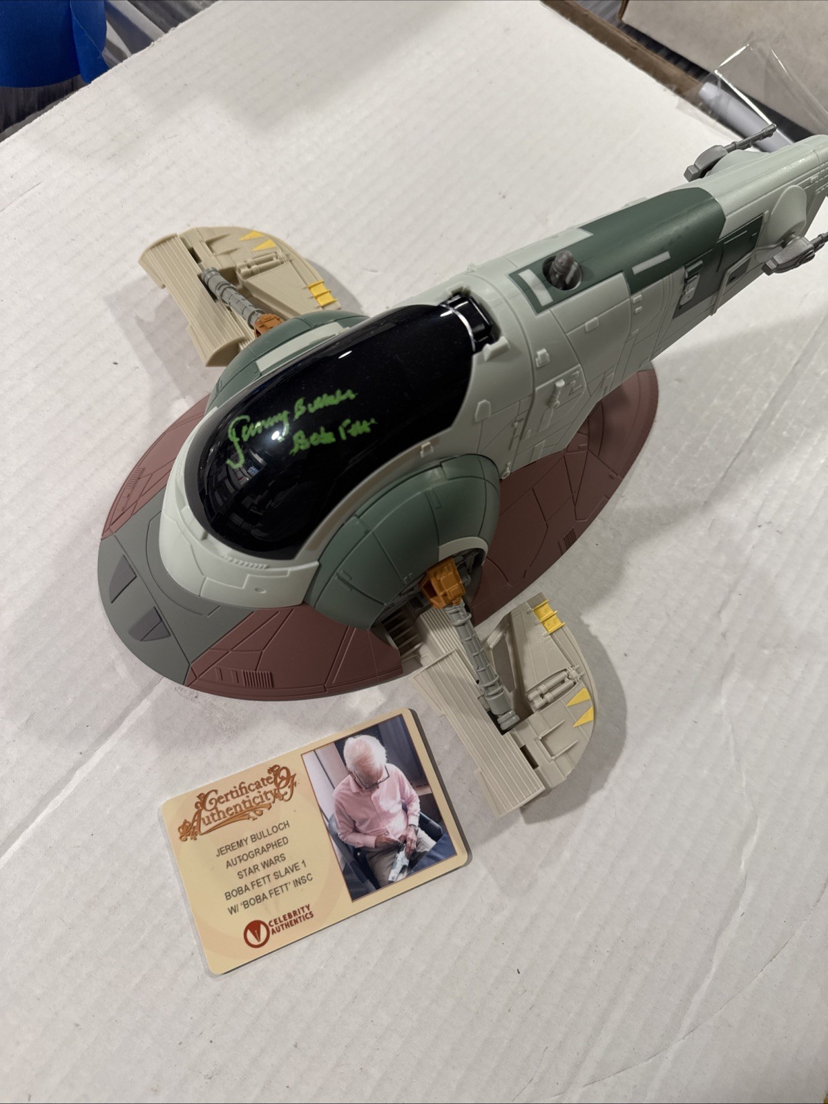 Star Wars Slave 1 Signed Jeremy Bulloch Boba Fett Celebrity Authentics COA