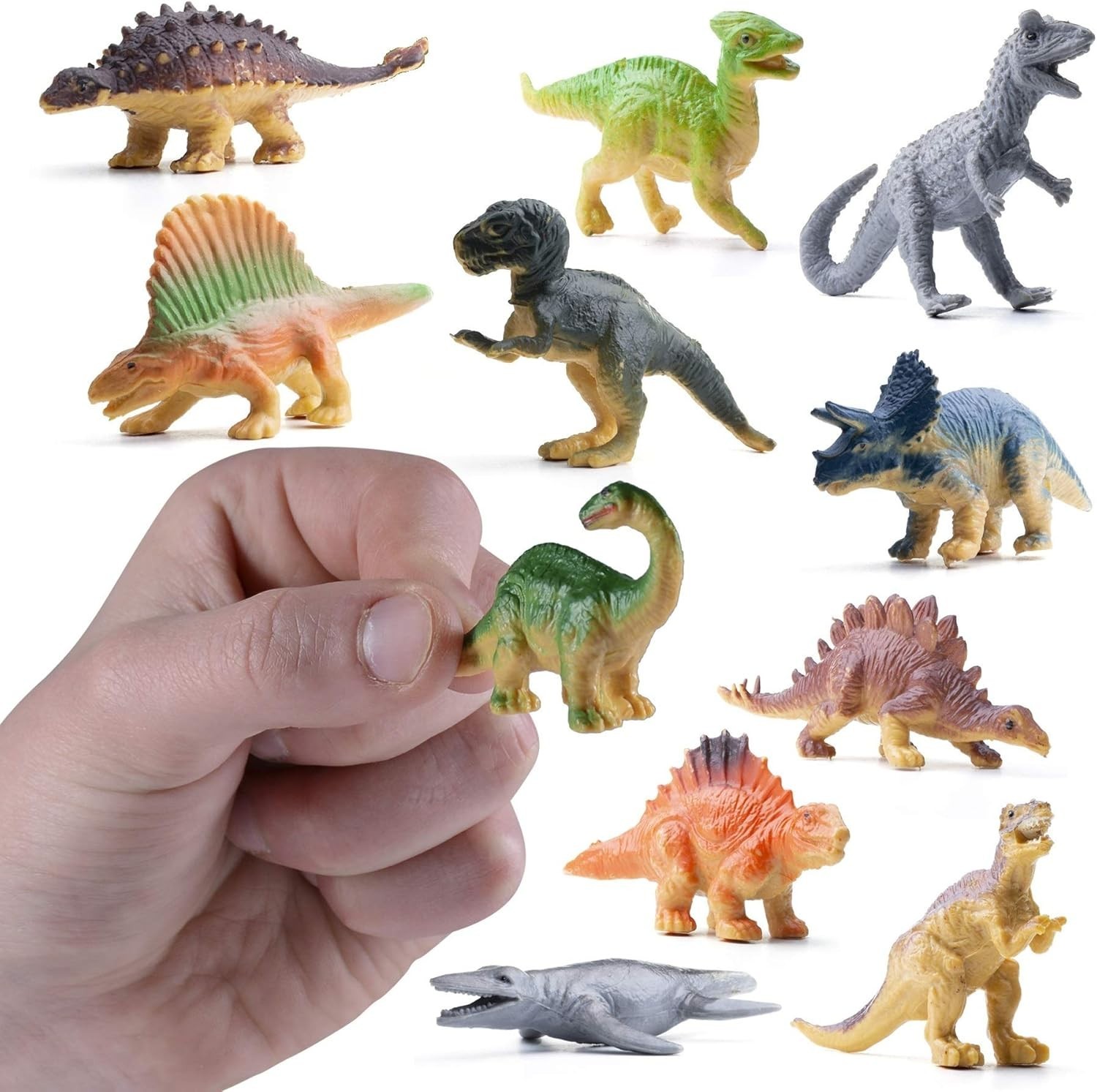Educational Mini Dinosaurs – 12 Count for Creative Play and Themed Celebrations