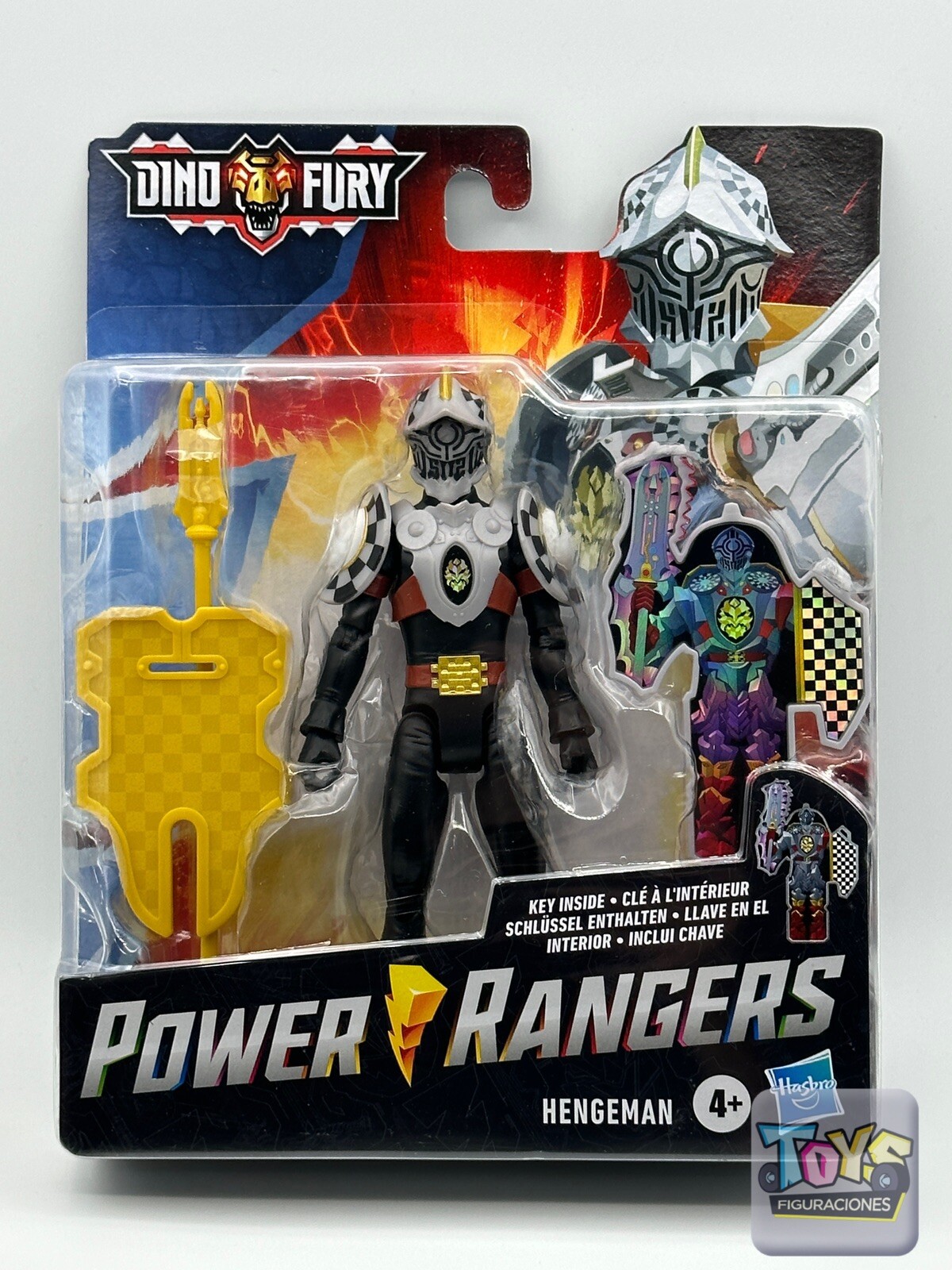 Power Rangers Dino Fury Hengeman 6 in Action Figure Hasbro 2021 With Key Ages 4+