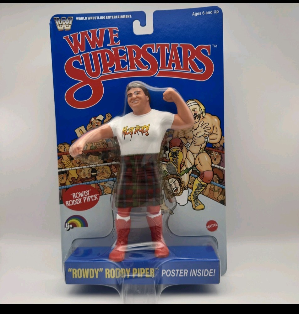 WWE Superstars – LJN – « Rowdy » Roddy Piper Action Figure Wave 3 Fast Ship