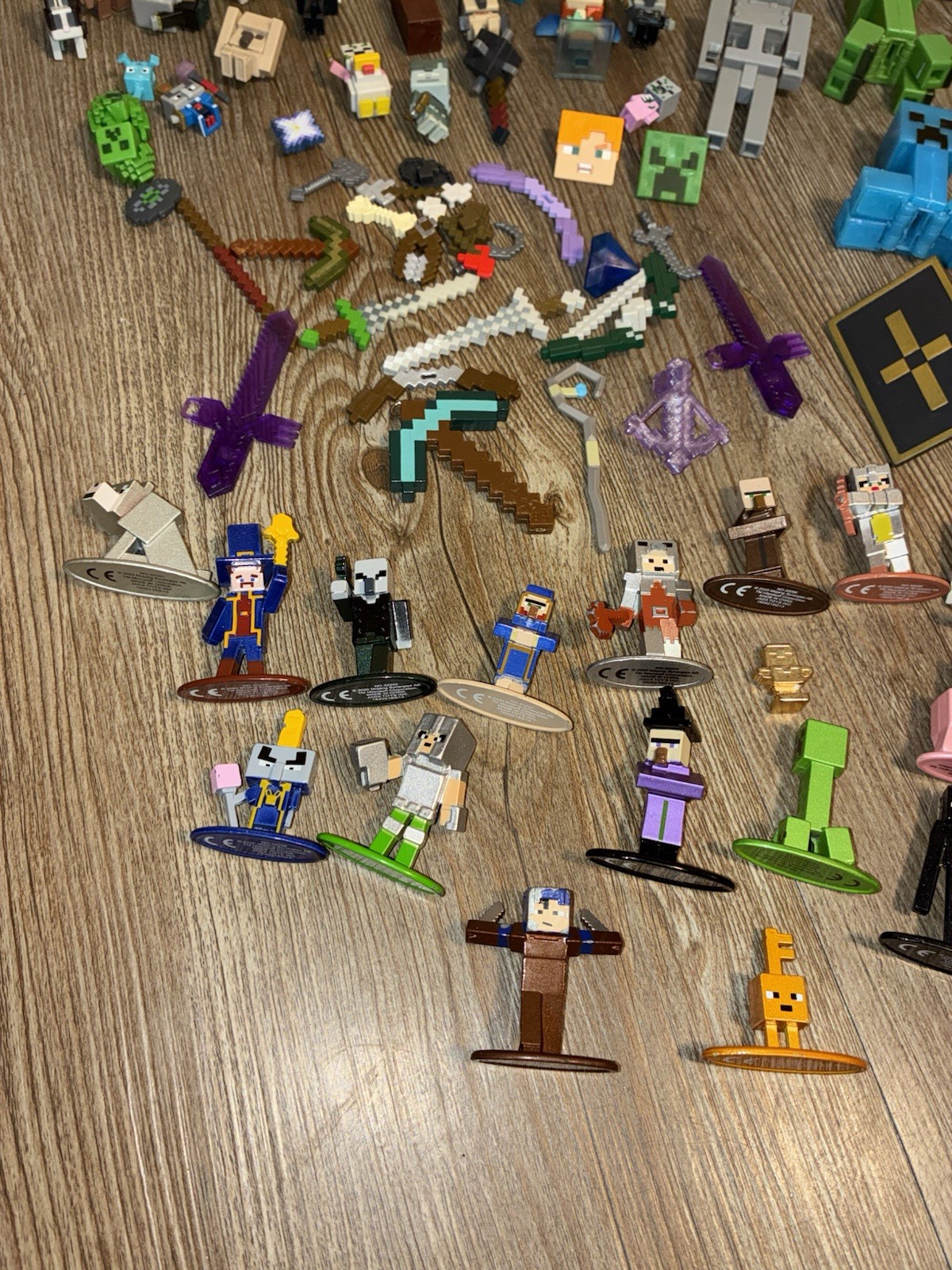 Large Minecraft Figures Big Mixed Lot Toys Mini Figures Metal Terrain Misc