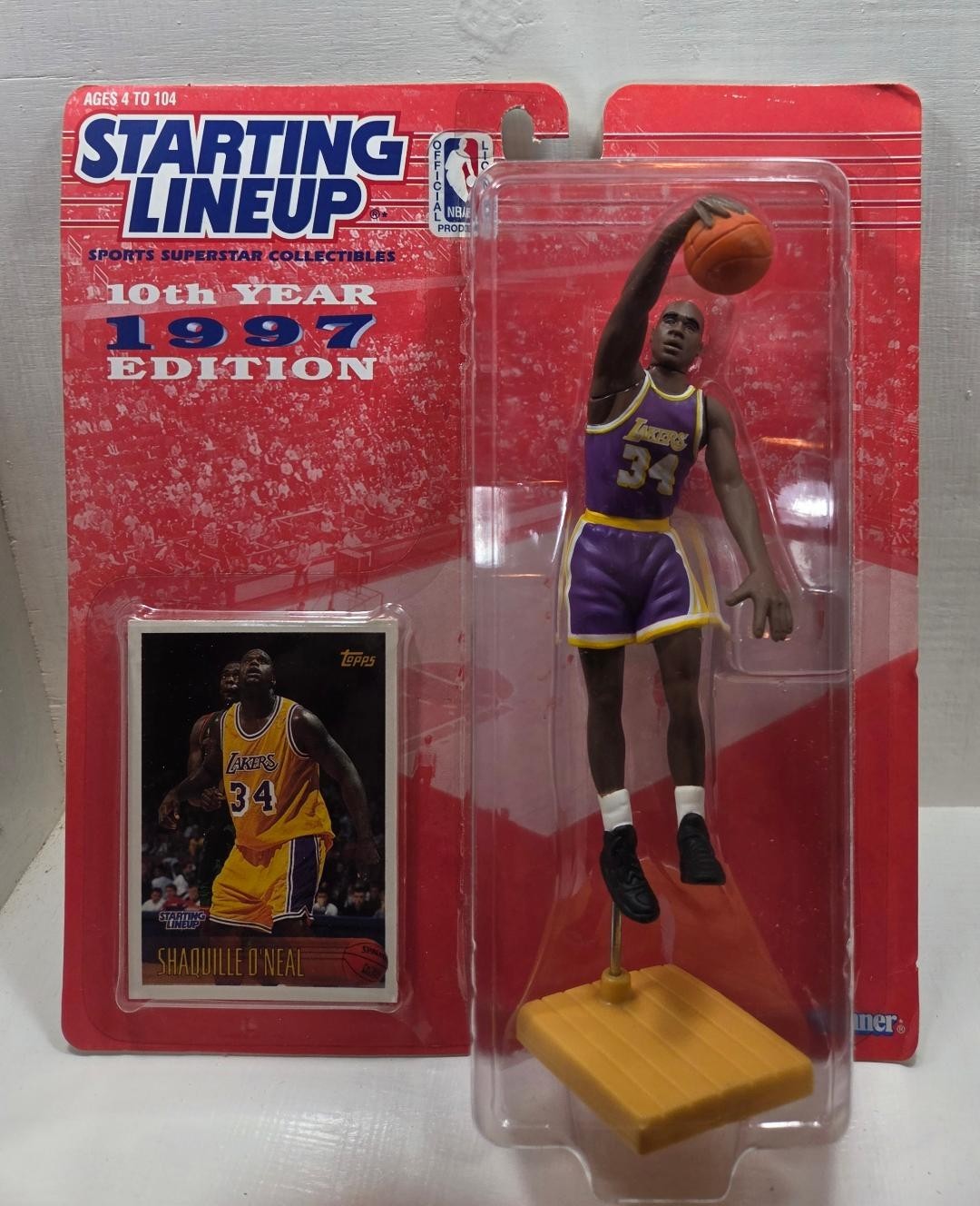 1997 STARTING LINEUP KENNER SHAQUILLE O&rsquo;NEAL LOS ANGELES LAKERS FREE SHIPPING