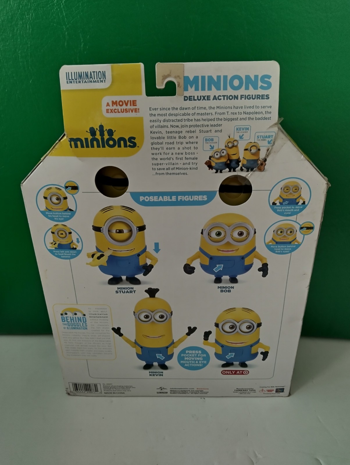 Minions Deluxe Action Figures 4 Poseable Minions EXCLUSIVE THINKAWAY TOYS NEW