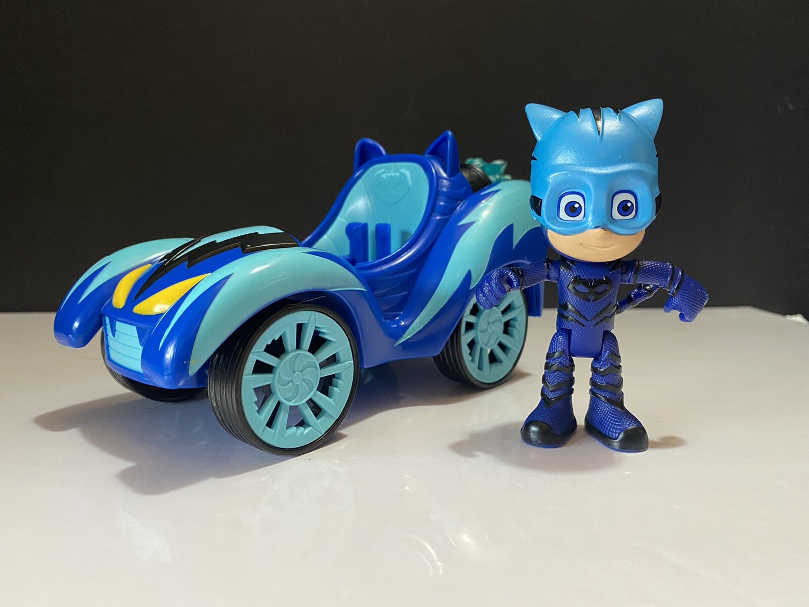 PJ Masks Hero Blast Cat Car W/ CatBoy Figure Blue Light Blue Vehicle