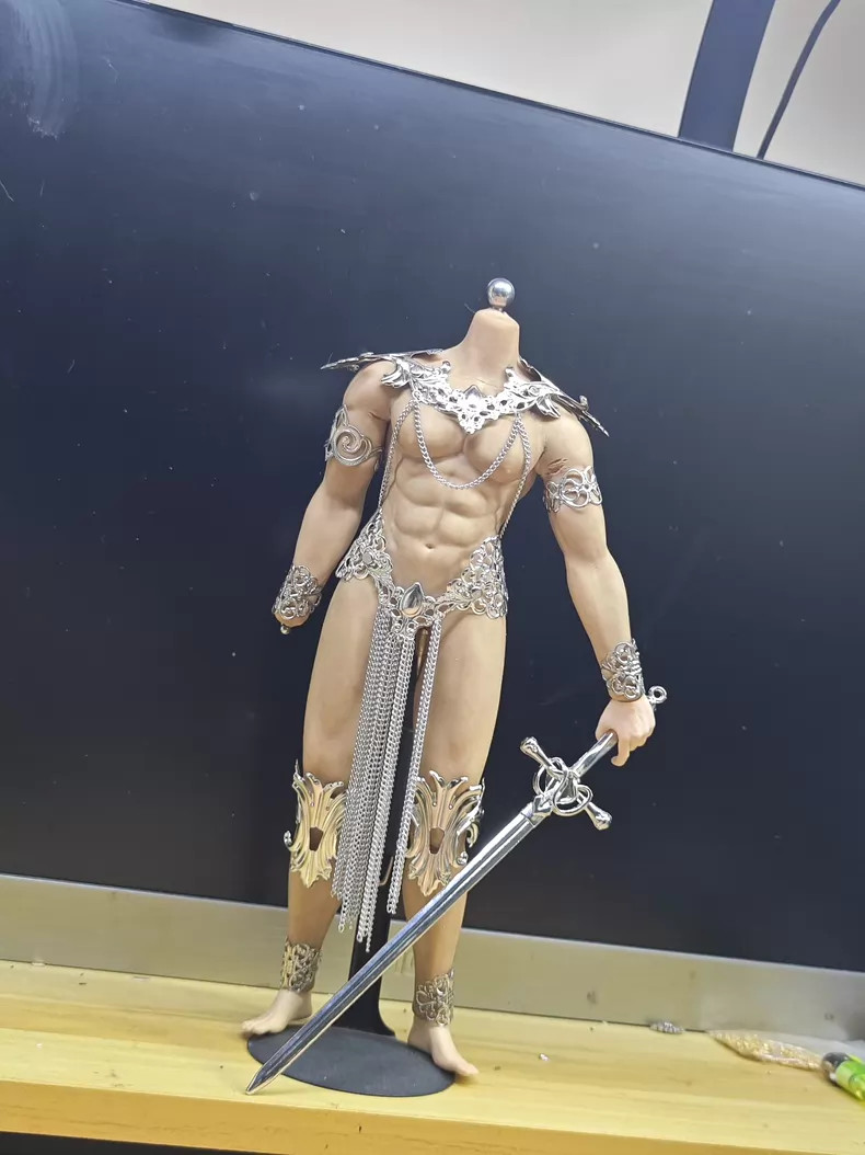 1/6 Scale Male Silver Metallic Elf Costume Outfit Model For 12&Prime; Action Figures