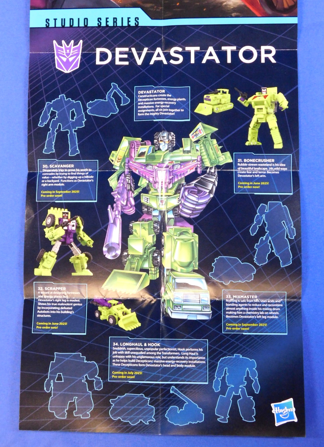 TRANSFORMERS STUDIO SERIES 86 CATALOG DEVASTATOR POSTER HASBRO PROMO