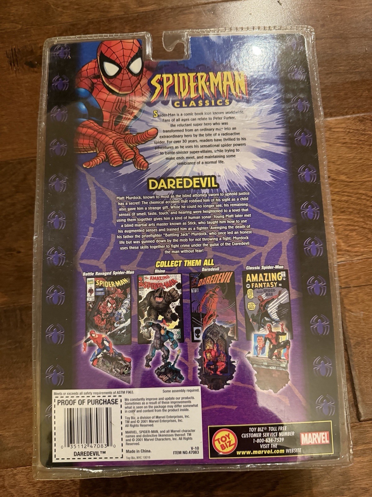 Daredevil Spider-Man Classics Marvel Legends Series II Toy-Biz 2001 New In Box